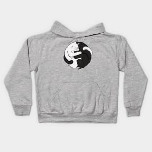 Yin Yang Cats Kids Hoodie